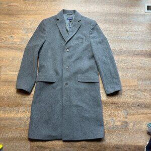 Lands’ End Men’s Wool Over Coat Sz 40 Tall